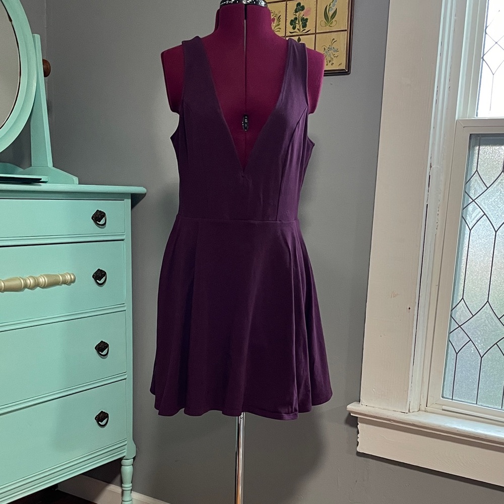 Express Plum Sleeveless Mini Dress